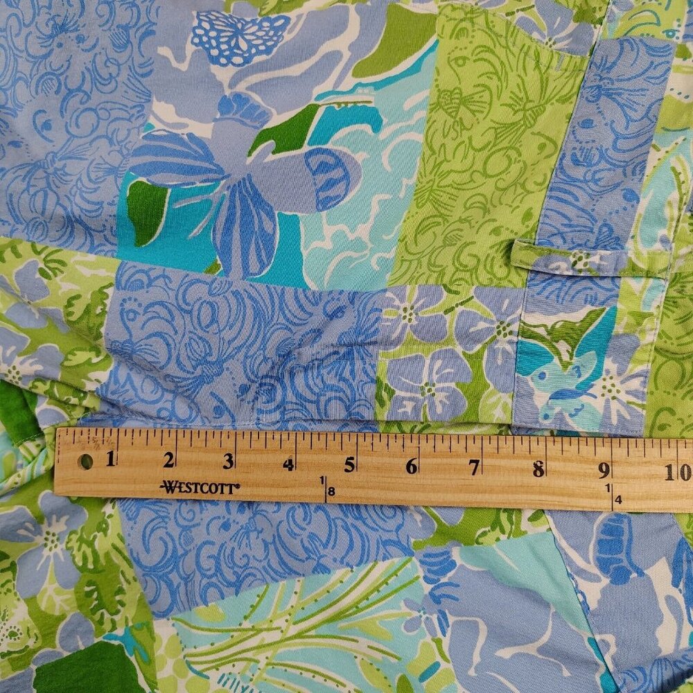 Vintage Lilly Pulitzer Patchwork Pants Sz 0 Floral Zoo Print Cropped - Picture 8 of 8